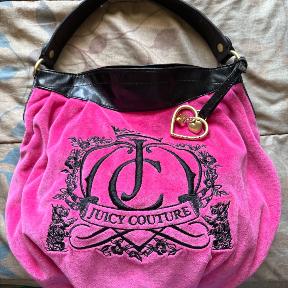 ***SOLD***Y2K Vintage Juicy Couture Pink and Black Women's Bag